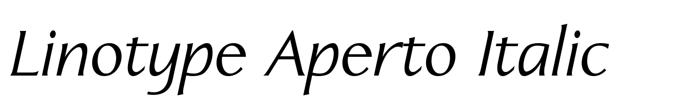 Linotype Aperto Italic